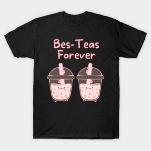 Cute Bes-Teas Forever Platonic Besties Happy International Friendship Day T-Shirt